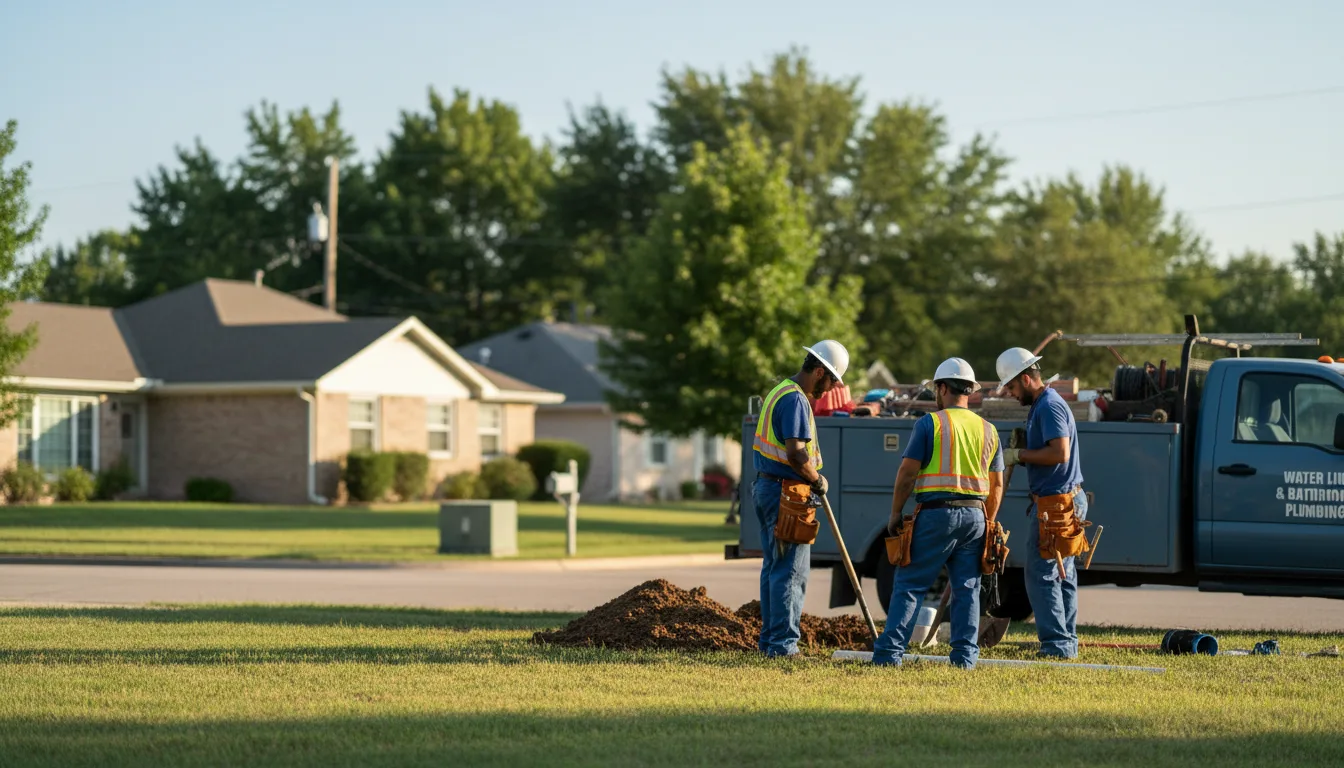 Residential water line and bathroom plumbing service in Collins, WI